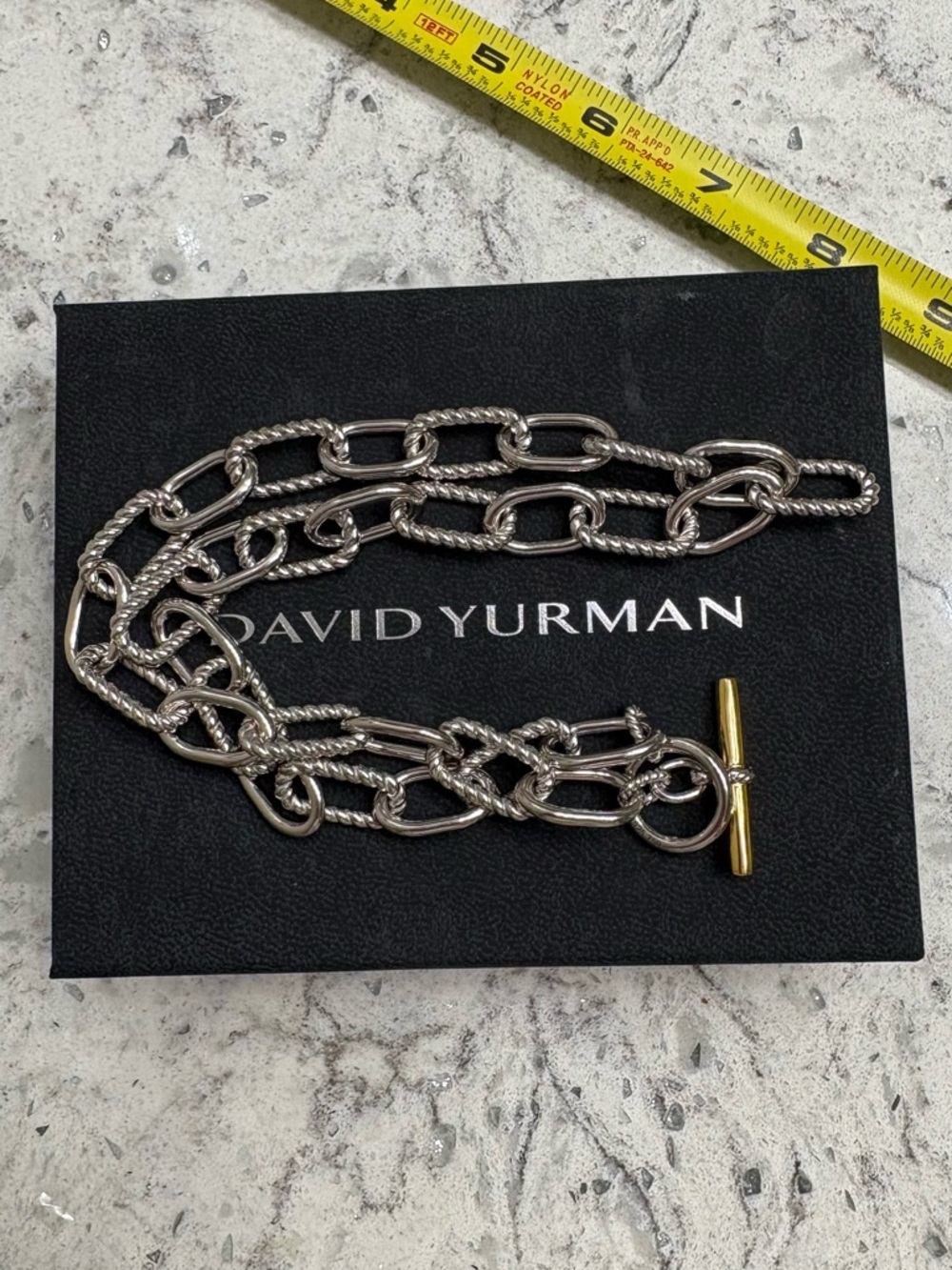Madison Link Chain David Yurman 18’ necklace with 14k gold toggle.